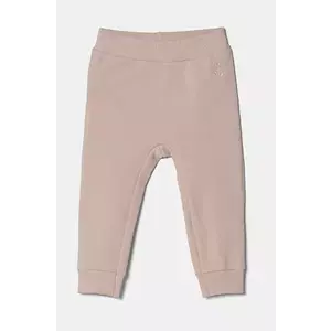 United Colors of Benetton pantaloni de trening pentru copii culoarea bej, uni, 3J70AF01R imagine