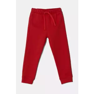 United Colors of Benetton pantaloni de trening pentru copii culoarea rosu, neted, 3J70GF010 imagine