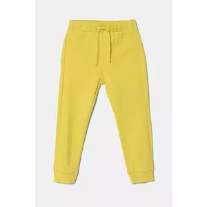 United Colors of Benetton pantaloni de trening pentru copii culoarea verde, neted, 3J70GF010 imagine