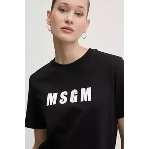 MSGM tricou din bumbac femei, culoarea negru, 3841MDM92.257002 imagine