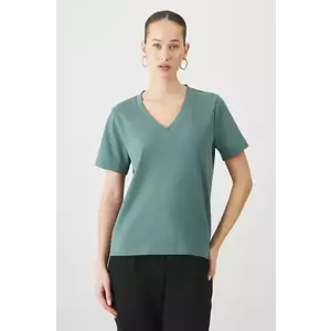 Medicine tricou din bumbac femei, culoarea verde imagine