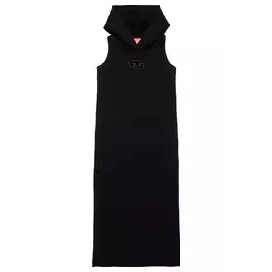 Diesel rochie din bumbac pentru copii DYTES DRESS culoarea negru, midi, drept, J02203 imagine