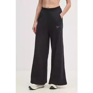 Reebok pantaloni de trening culoarea negru, neted imagine