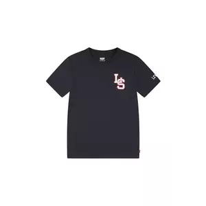 Levi's tricou de bumbac pentru copii "LS" MONOGRAM TEE culoarea negru, neted, 9EL402 imagine