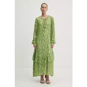 Never Fully Dressed rochie culoarea verde, maxi, evazati, NFDDR1838 imagine