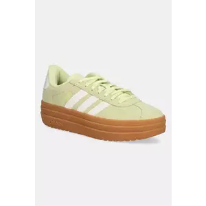 adidas sneakers din piele intoarsă VL Court Bold culoarea verde, JI1784 imagine