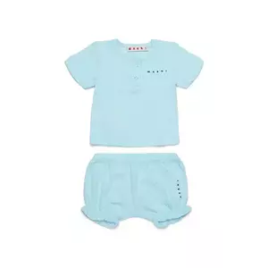 Marni set de bumbac pentru bebelusi MX039-BOX-KIT KIT APPAREL culoarea turcoaz, M01442 imagine