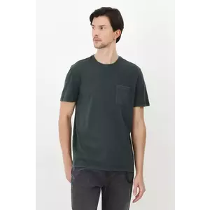 Medicine tricou din bumbac barbati, culoarea verde, neted imagine