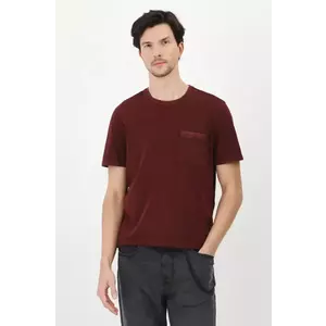 Medicine tricou din bumbac barbati, culoarea bordo, neted imagine