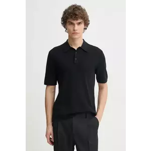 Rag & Bone tricou polo barbati, culoarea negru, neted, MBS22S018KI18 imagine