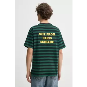 Drôle de Monsieur tricou din bumbac Le T-Shirt Slogan RayE barbati, culoarea albastru marin, modelator, F-TS224-CO135-NY imagine