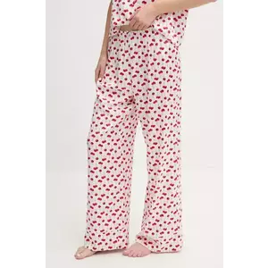 Abercrombie & Fitch pantaloni de pijama femei, culoarea bej, satin, KI146-5047 imagine