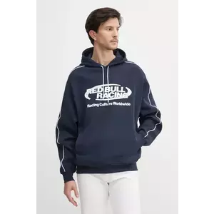 Red Bull Racing x Pepe Jeans bluza LOGO PIPING HOODY barbati, culoarea albastru marin, cu glugă, cu imprimeu, RM580014 imagine