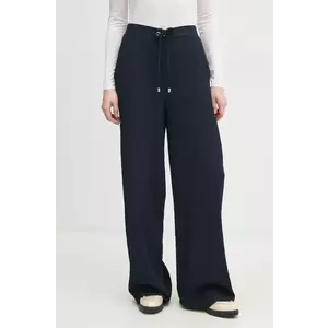 Joseph Ribkoff pantaloni femei, culoarea albastru marin, lat, high waist, 251293 imagine