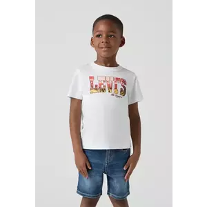 Levi's tricou copii OFF ROAD TEE culoarea alb, cu imprimeu, 8EM789 imagine