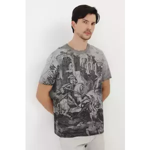 Medicine tricou din bumbac barbati, culoarea gri, modelator imagine