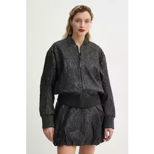 MUNTHE geaca bomber de piele FERRIL femei, culoarea negru, de tranzitie, 251151525105 imagine