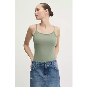 Tommy Jeans top femei, culoarea verde, DW0DW20675 imagine