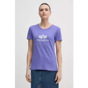 Alpha Industries tricou din bumbac New Basic T Wmn femei, culoarea violet, 196051 imagine