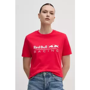 Red Bull Racing x Pepe Jeans tricou din bumbac STANDARD FIT TEE femei, culoarea rosu, RL500004 imagine