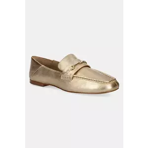 MICHAEL Michael Kors mocasini de piele Lena femei, culoarea auriu, cu toc plat, 40R5LEFP1M.740 imagine