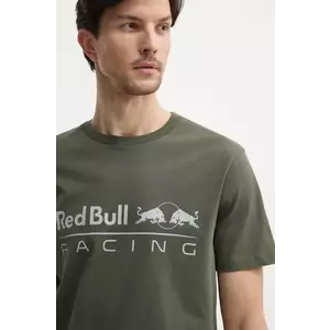 Red Bull Racing x Pepe Jeans tricou din bumbac LOGO TEE barbati, culoarea verde, cu imprimeu, RM500016 imagine