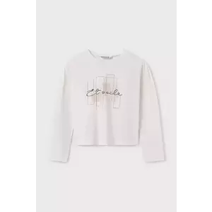 Mayoral longsleeve din bumbac pentru copii culoarea bej, 6031 imagine