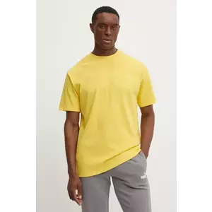 Puma tricou din bumbac MMQ bărbați, culoarea galben, uni, 624009 imagine