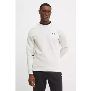 Under Armour bluză Unstoppable Fleece Crew bărbați, culoarea gri, cu imprimeu, 1389351 imagine