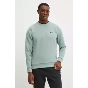 Under Armour bluza Unstoppable Fleece Crew barbati, culoarea verde, cu imprimeu, 1389351 imagine