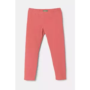 United Colors of Benetton leggins copii culoarea roz, neted, 3MT1GF01L imagine