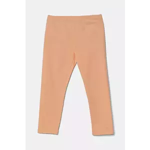 United Colors of Benetton leggins copii culoarea portocaliu, neted, 3MT1GF01L imagine