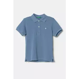 United Colors of Benetton tricouri polo din bumbac pentru copii neted, 3089G3008 imagine