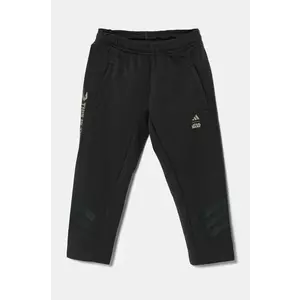 adidas pantaloni de trening pentru copii culoarea gri, cu imprimeu, JF3652 imagine