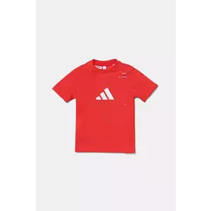 adidas tricou copii culoarea rosu, cu imprimeu, JD6014 imagine