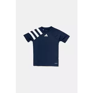 adidas Performance tricou copii culoarea albastru marin, cu imprimeu, IT5657 imagine