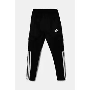 adidas pantaloni de trening pentru copii culoarea negru, cu imprimeu, JI6175 imagine