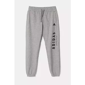 adidas pantaloni de trening pentru copii culoarea gri, melanj, JC7640 imagine