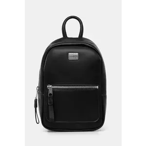 Tommy Jeans rucsac femei, culoarea negru, mic, neted, AW0AW17285 imagine