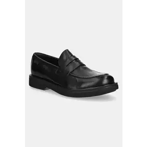 Camper mocasini de piele Norman barbati, culoarea negru, K101001-001 imagine