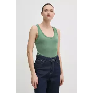 United Colors of Benetton top din bumbac culoarea verde, 3GA2DH010 imagine