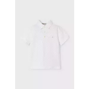 Mayoral tricou polo copii culoarea bej, modelator, 3101 imagine