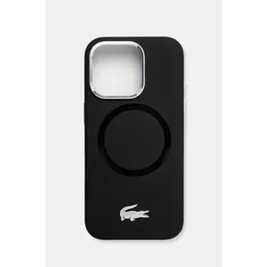 Lacoste etui pentru telefon iPhone 16 Pro 6.3 culoarea negru, LCHMP16LSMAK imagine