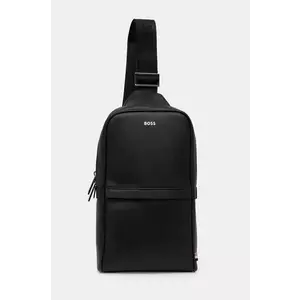 BOSS rucsac barbati, culoarea negru, mic, neted, 50536140 imagine