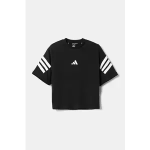 adidas tricou de bumbac pentru copii culoarea negru, cu imprimeu, JN8092 imagine