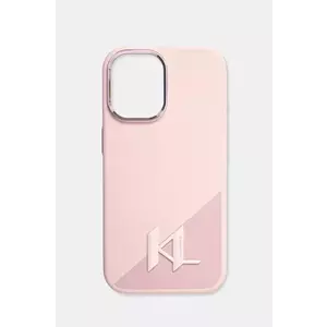 Karl Lagerfeld Husa pentru telefon iPhone 16 6.1 culoarea roz, KLHMP16SSCMKMPCP imagine