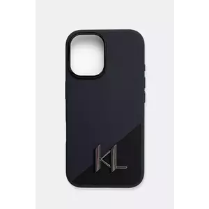 Karl Lagerfeld Husa pentru telefon iPhone 16 6.1 culoarea negru, KLHMP16SSCMKMPCK imagine