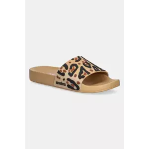 Melissa papuci MELISSA ANIMAL PRINT SLIDE AD femei, culoarea maro, M 36097.BG892 imagine