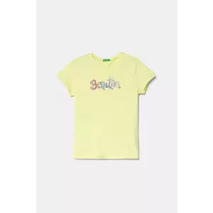 United Colors of Benetton tricou de bumbac pentru copii culoarea verde, 3I1XC10MZ imagine