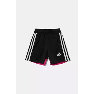 adidas Performance pantaloni scurti copii culoarea negru, cu imprimeu, talie reglabila, JD0605 imagine